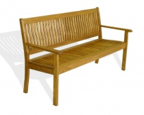 Meble ogrodowe - Riviera - Drewniana ławka 3-osobowa